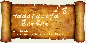 Anastasija Berber vizit kartica